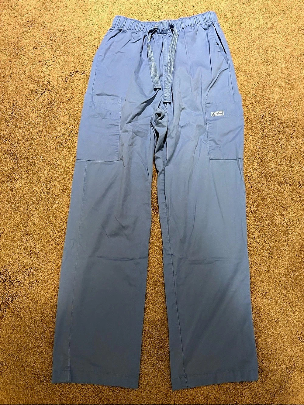 Cherokee Workwear scrubs Straight Leg  cargo Pants in Blue Size Small